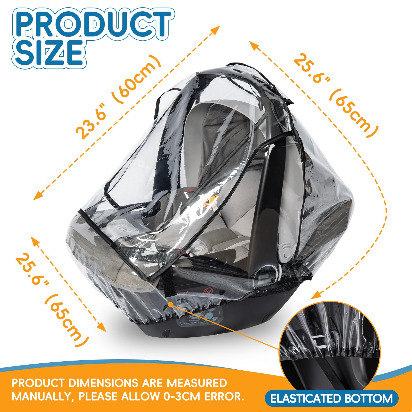bemece car seat rain cover all-around protection against weather