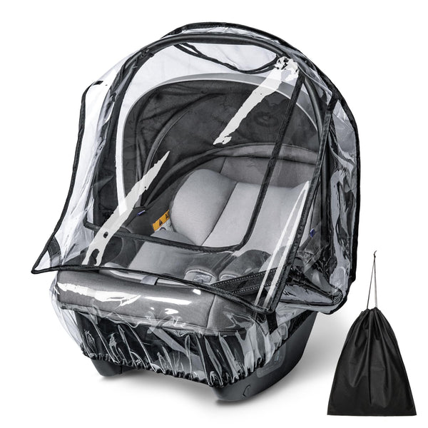 bemece car seat rain cover with panoramic view for easy monitoring