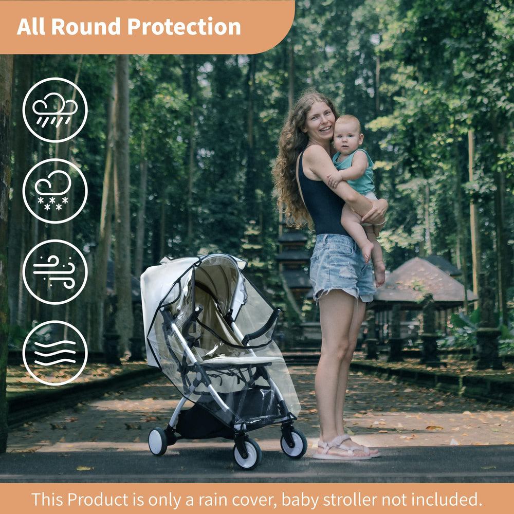 Bemece rain cover is easy to wipe clean and pack away