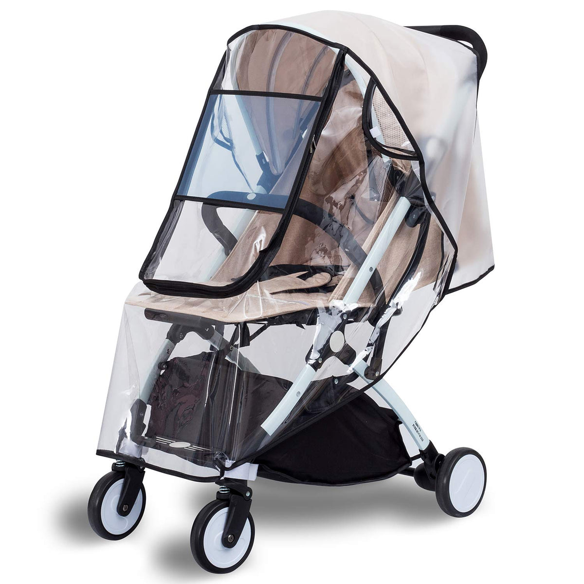 Bemece universal stroller rain cover provides windproof protection for outdoor walks