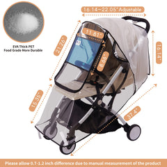 Bemece weather shield for baby travel with clear visibility