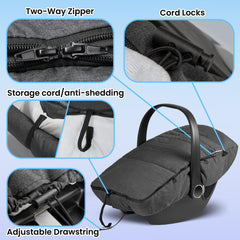 bemece cover fits standard carrycots with elastic drawcord for a secure fit.