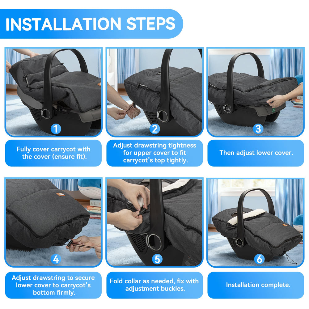 bemece winter car seat cover makes a practical gift for newborns in winter.