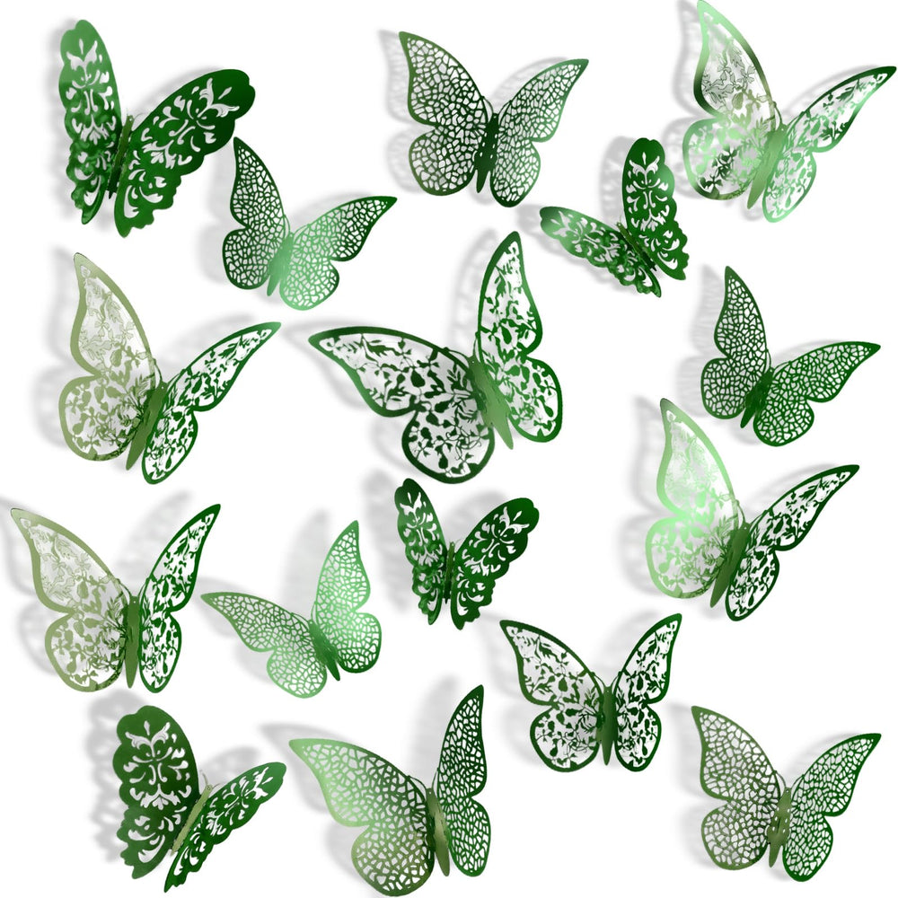 Bememo 3D butterfly wall decal 8 cm, style A, adds shimmering focal point to walls.