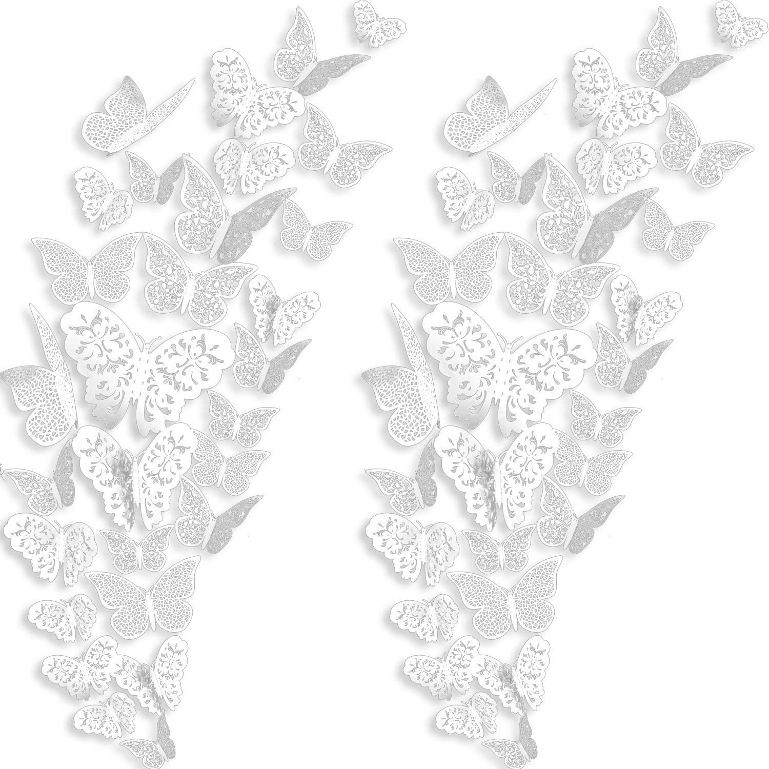 Bememo 3D butterfly wall decal style A, 8 cm, adds gentle charm to smooth surfaces.