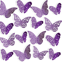 Bememo 72-piece 3D butterfly wall decals pack adds dimensional charm to walls.