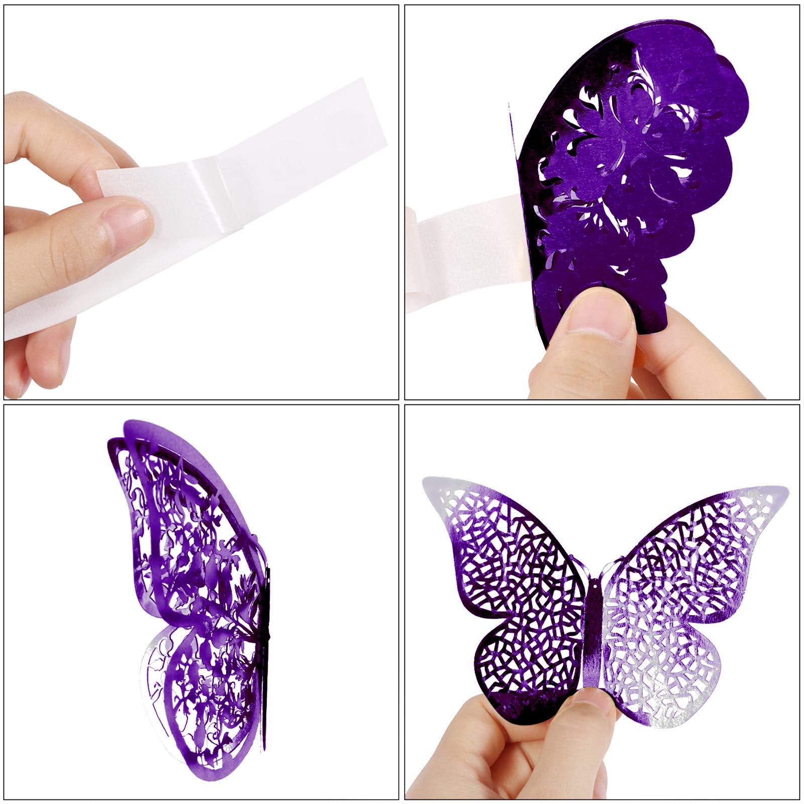 Bememo butterfly wall decal set ideal for nursery or classroom decor.