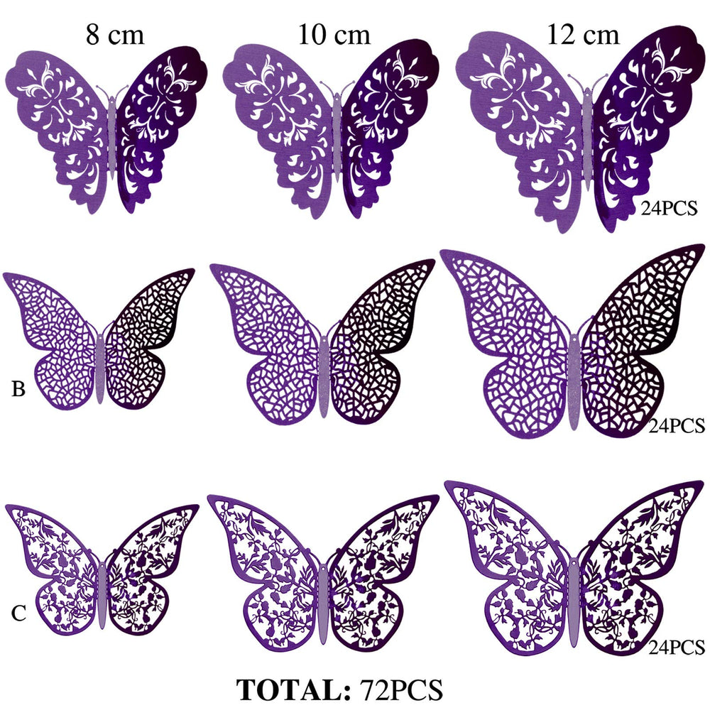 Bememo butterfly wall stickers for smooth surfaces for easy application.
