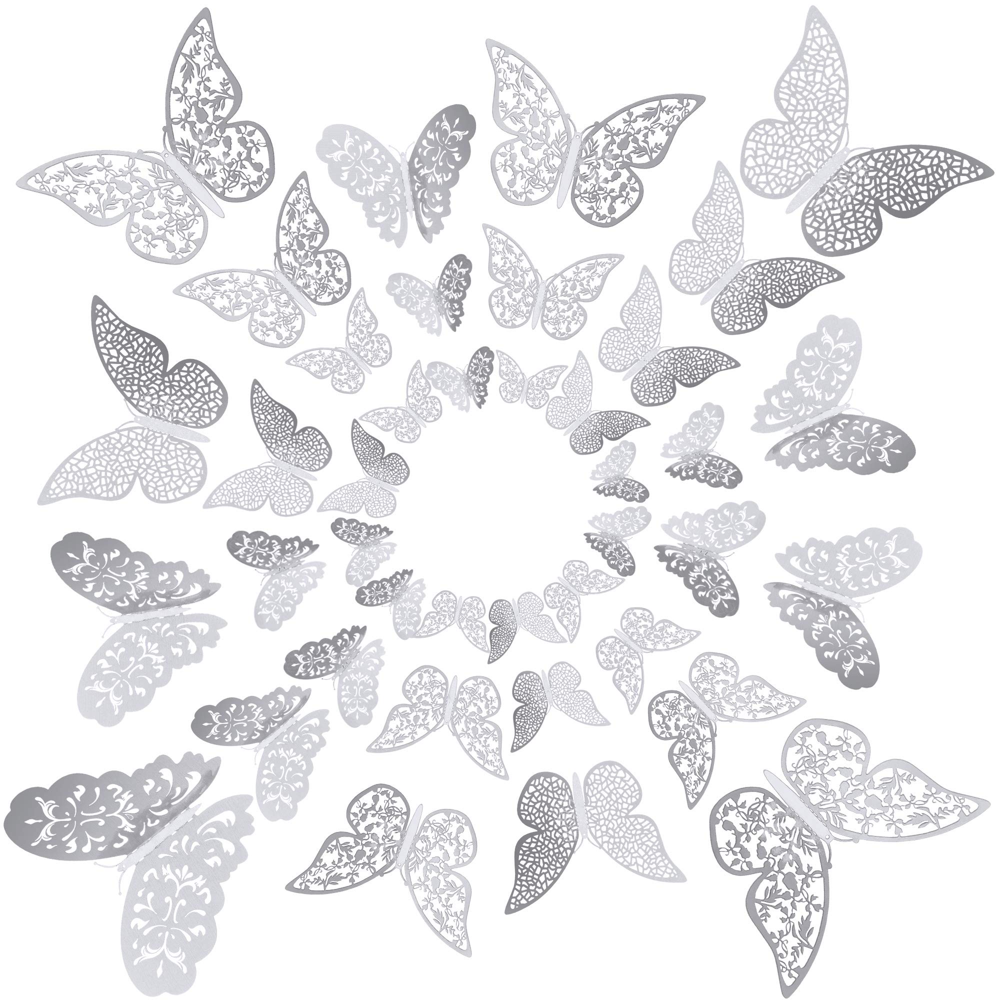 Bememo easy-to-apply butterfly stickers ideal for smooth surfaces.