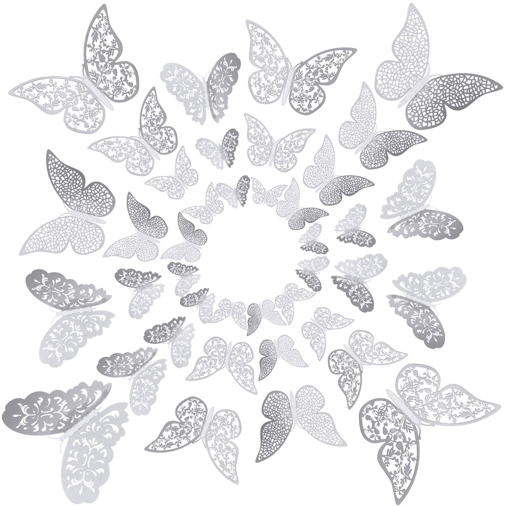 Bememo easy-to-apply butterfly stickers ideal for smooth surfaces.