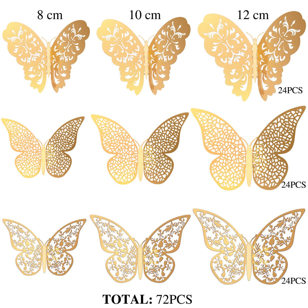 Easy-to-apply Bememo butterfly wall decals for windows and walls.
