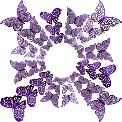 Bememo metallic 3D butterfly wall decor adds elegant glitter to a room.