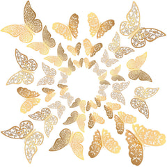 Metallic Bememo butterfly wall decor with glitter effect enhances living spaces.
