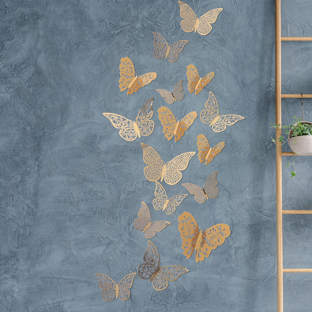 Bememo butterfly wall art designed for smooth surfaces like doors, mirrors, and tiles.
