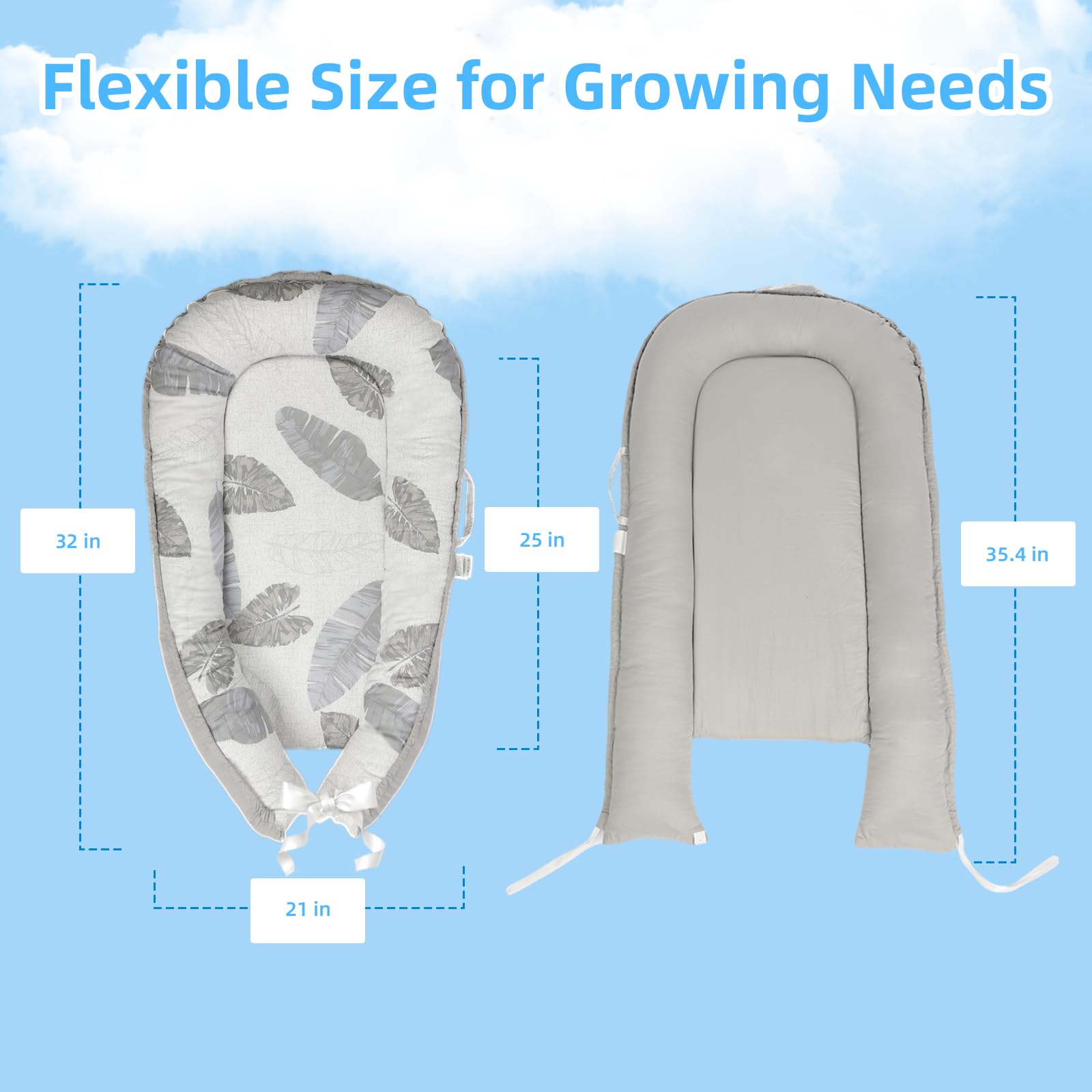Close up of the breathable cotton cover on the BEMPUS lounger