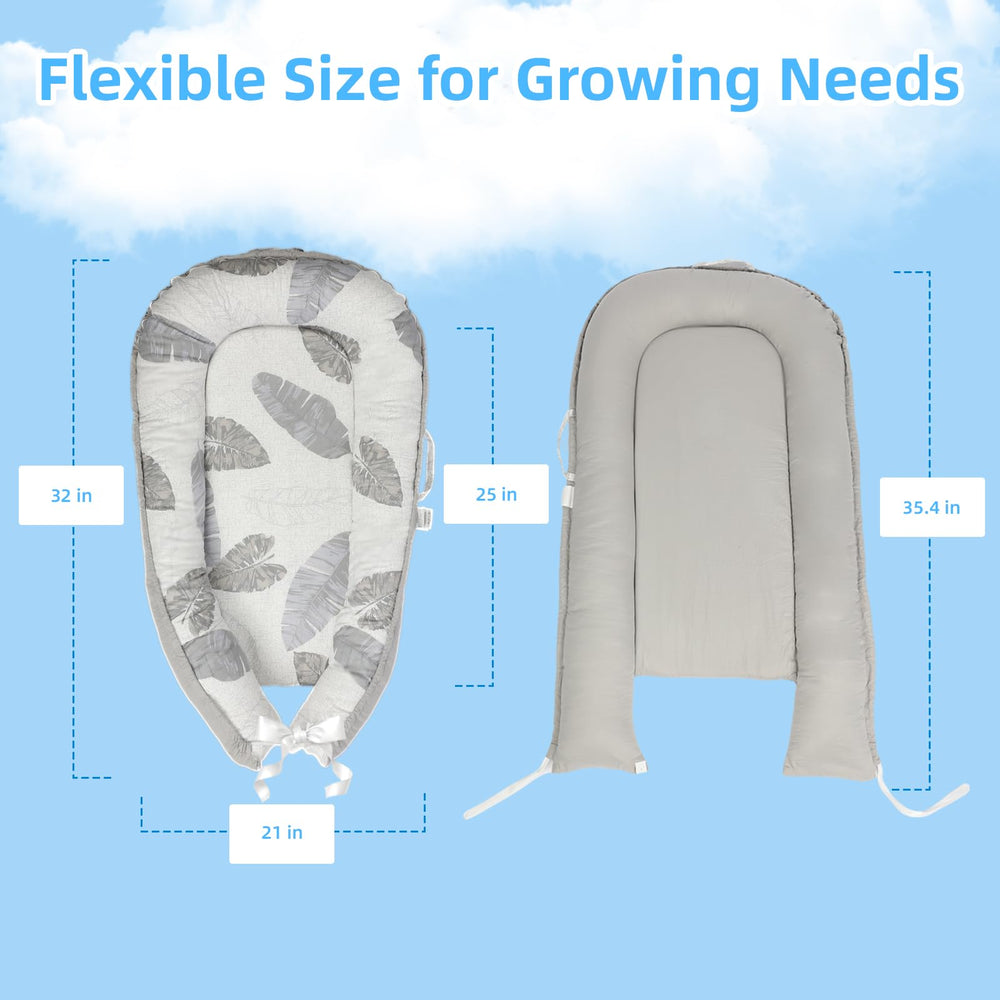 Close up of the breathable cotton cover on the BEMPUS lounger