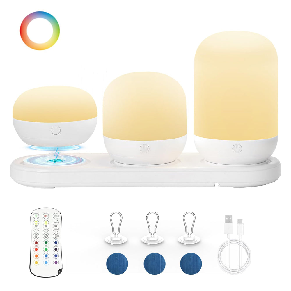 Benaep 3in1 night lights giving gentle bedtime illumination in kids' rooms.