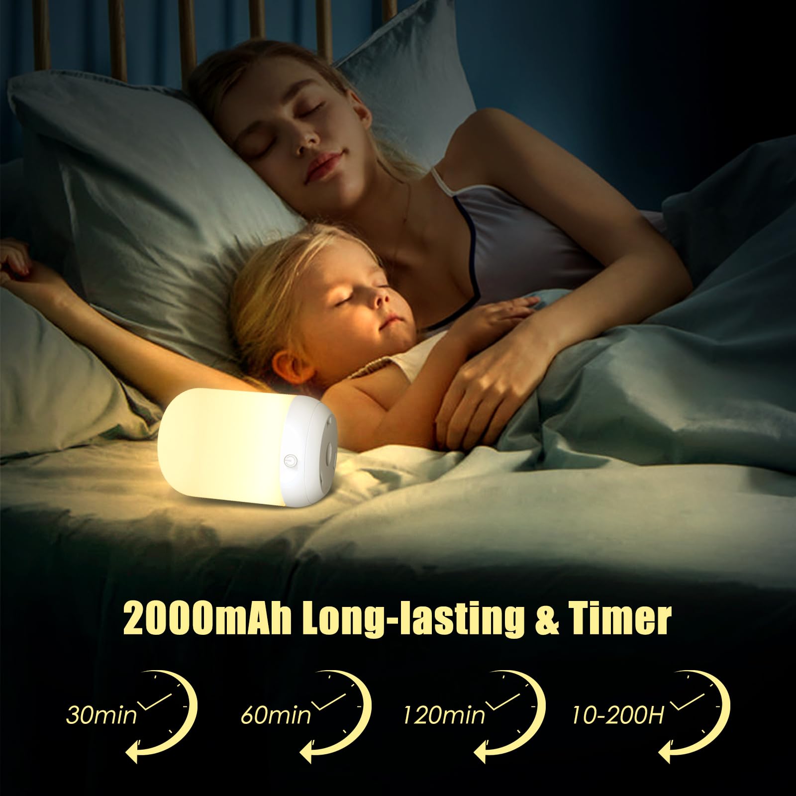 Benaep portable kid night light with magnetic charger for travel.