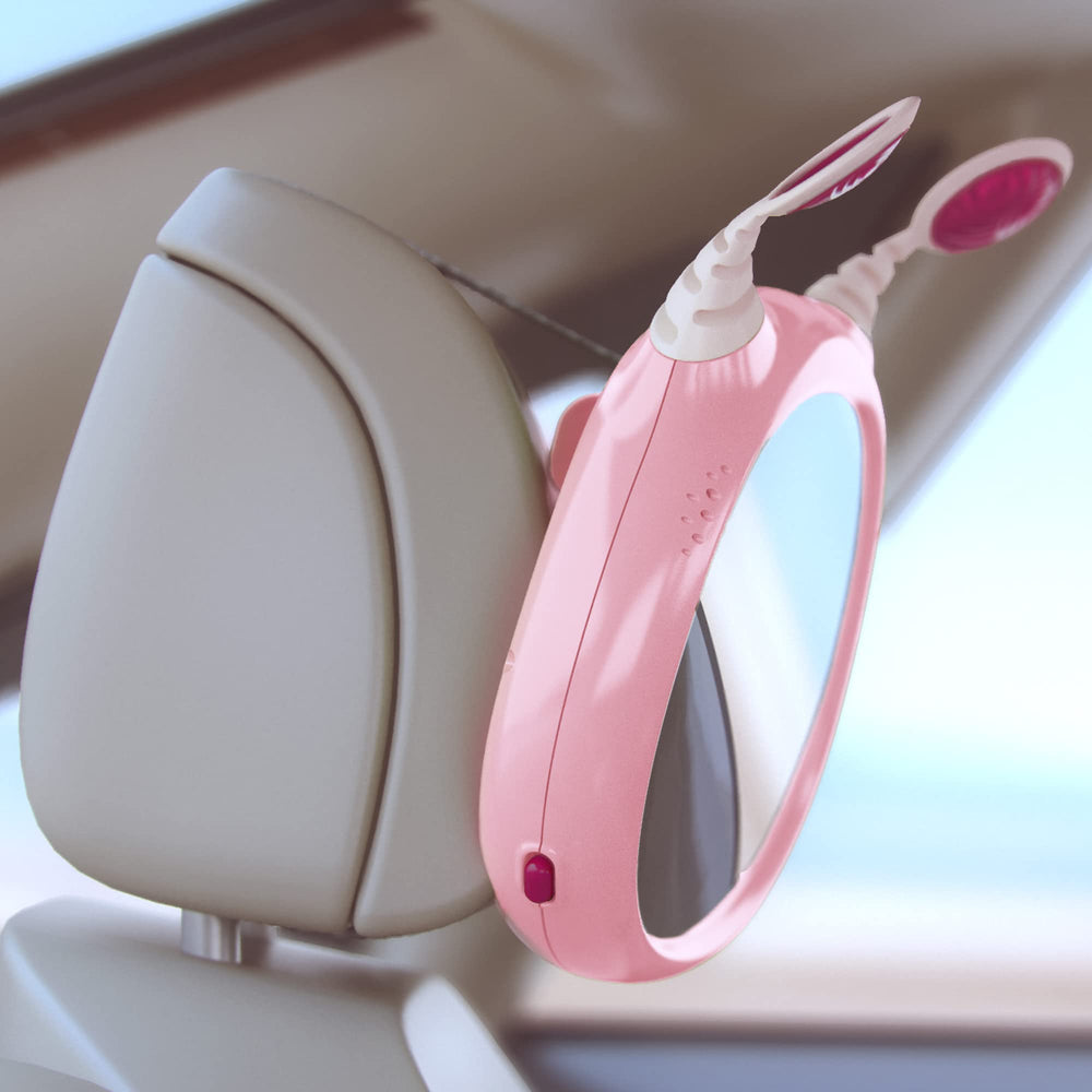 BENBAT Active Baby Car Mirror pink white-noise option aids calm long trips