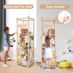 BENCHRY large-capacity stuffed animal holder stores many toys without clutter