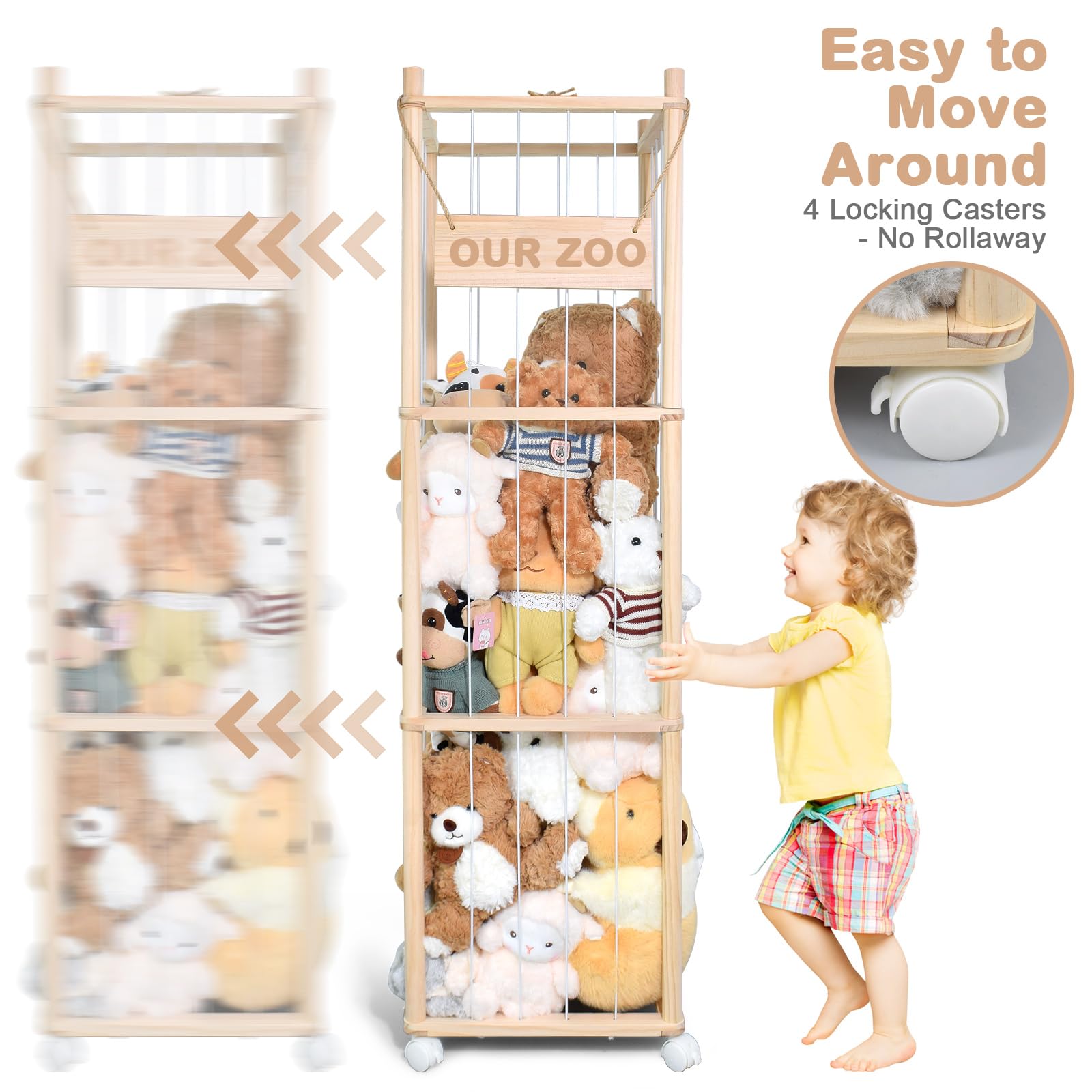 BENCHRY movable toy storage base with wheels enables flexible room layouts