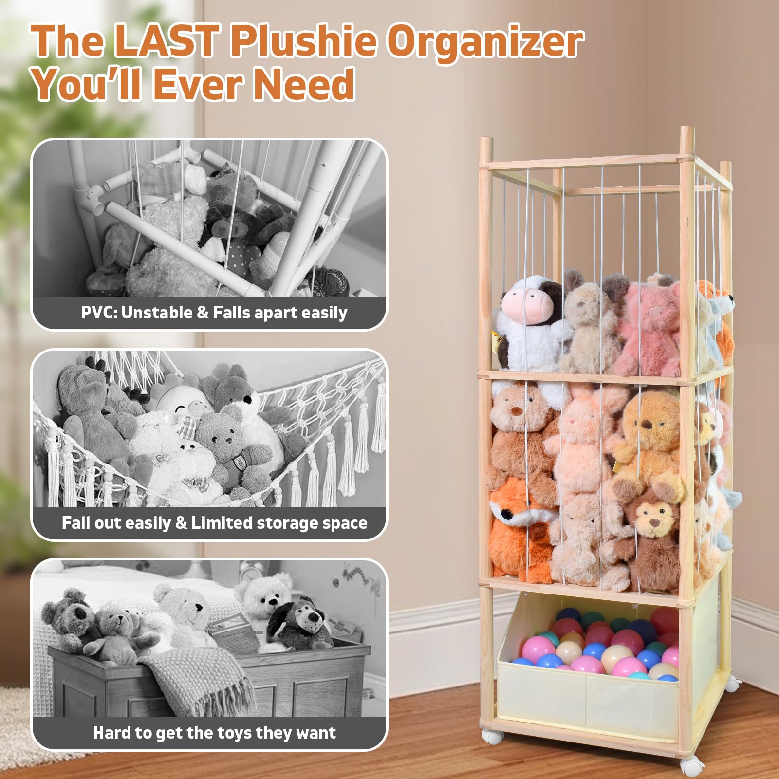 BENCHRY neutral wood-tone signboard adds charm to kids' rooms.