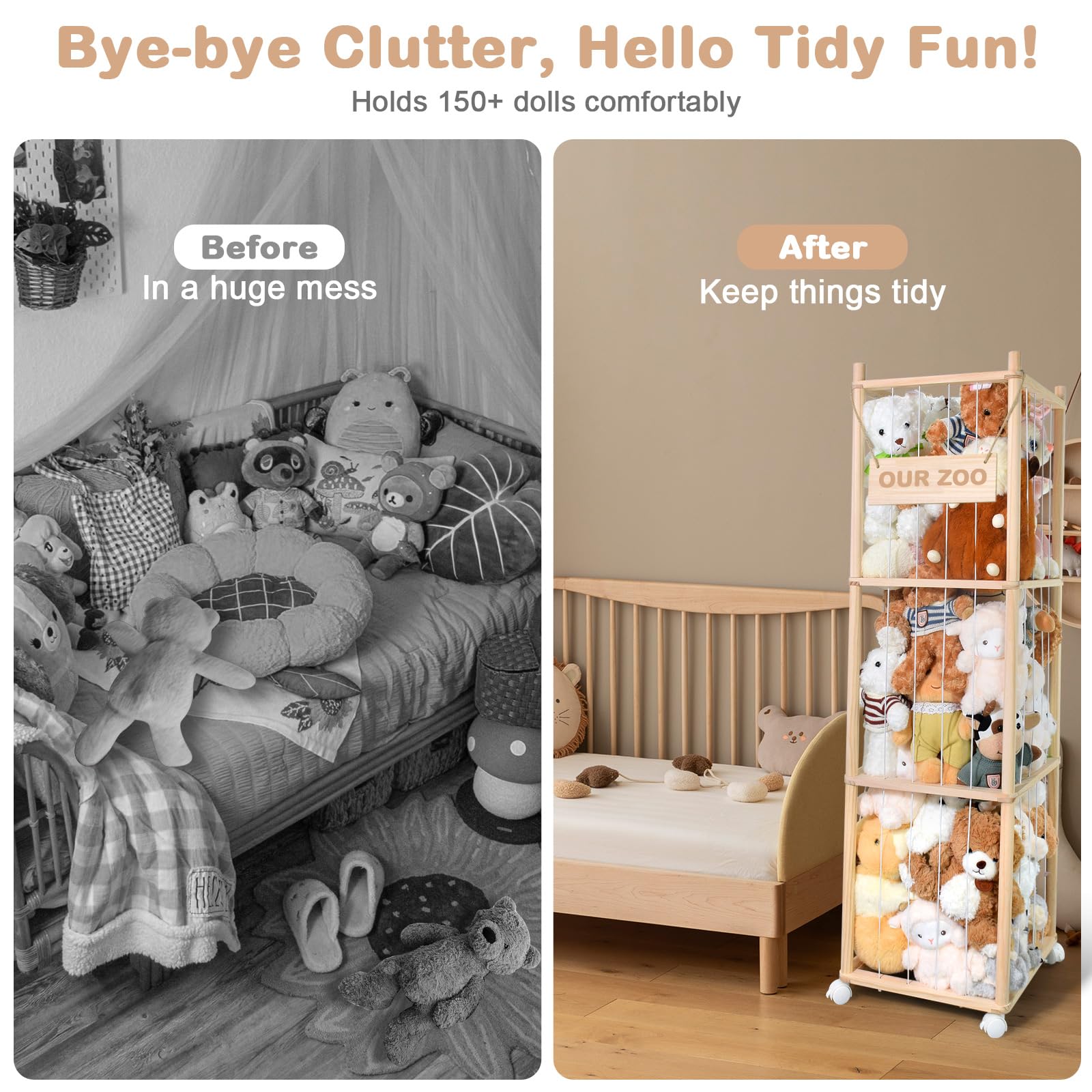 BENCHRY nursery decorative toy storage adds charm to playrooms and bedrooms