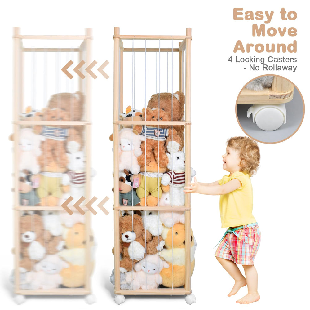 BENCHRY large capacity keeps plush collections neatly contained.