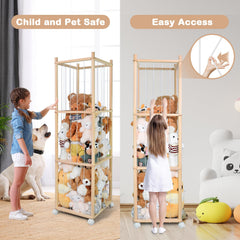 BENCHRY stuffed animal zoo with wheels enables easy rearrangement.