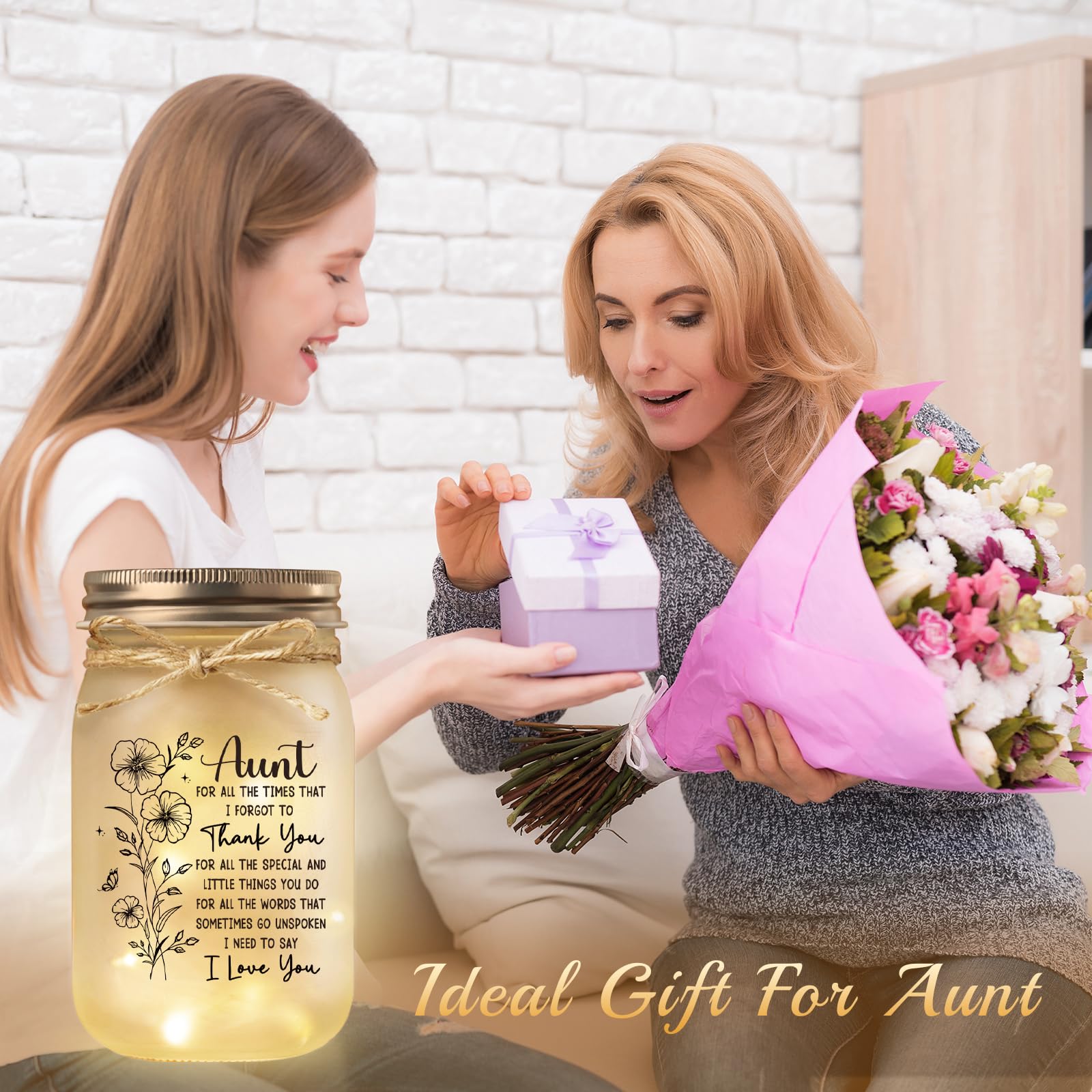 BeneCharm Aunt Gifts with engraved heartfelt message for sentimental decor.
