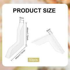 BENECREAT 50-piece pack of translucent corner protectors for corners