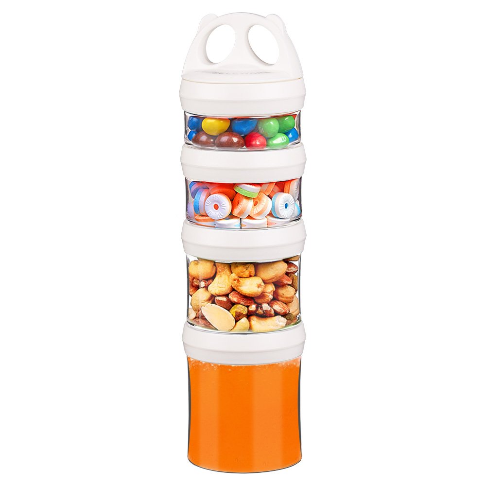 BeneLabel stackable containers with twist-lock seal for pantry organization