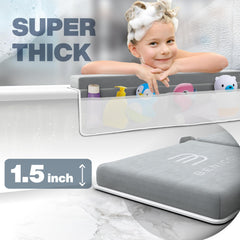 Benicci bath mat features easy-clean surface for quick maintenance after baths.