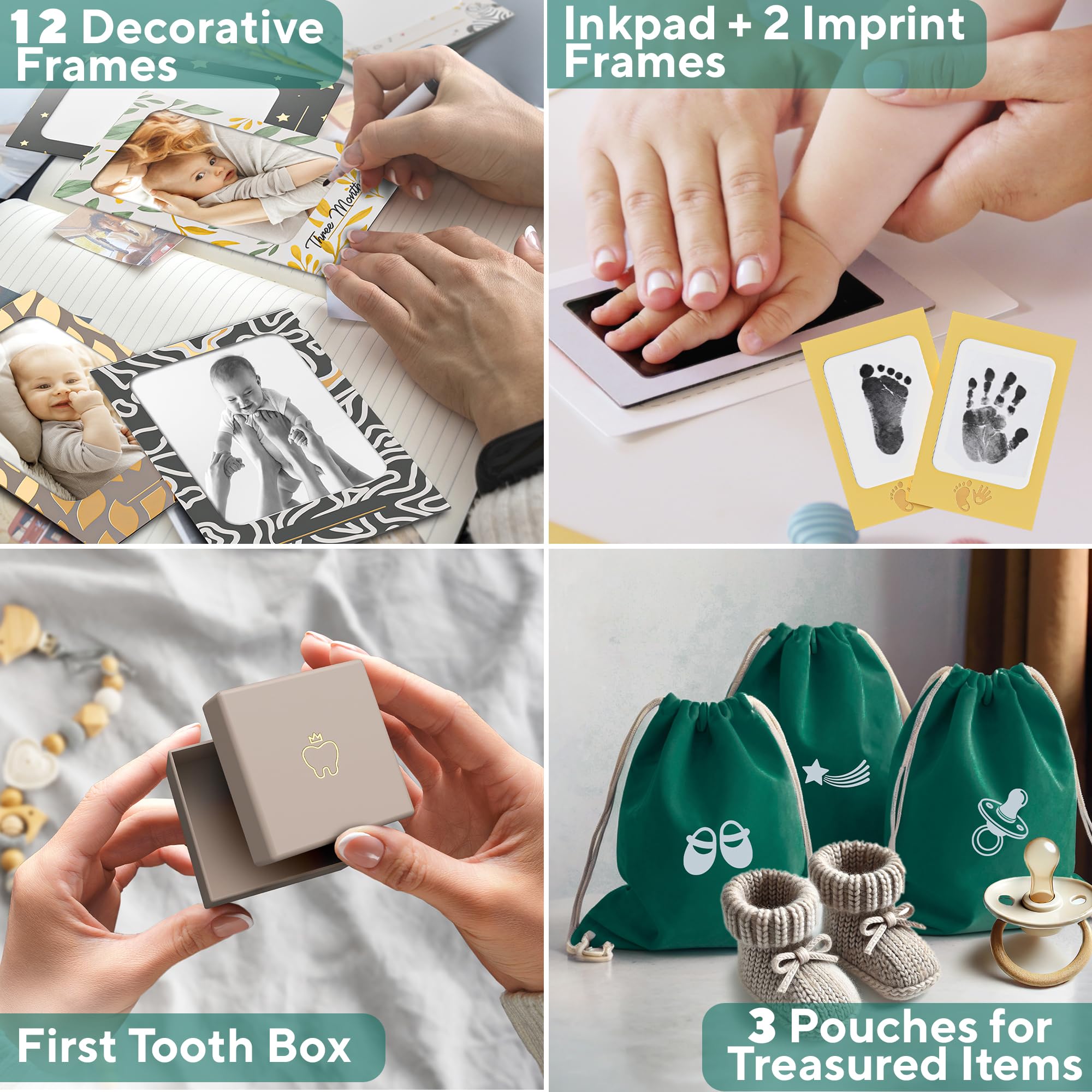 Benicci first tooth box capturing baby milestones.