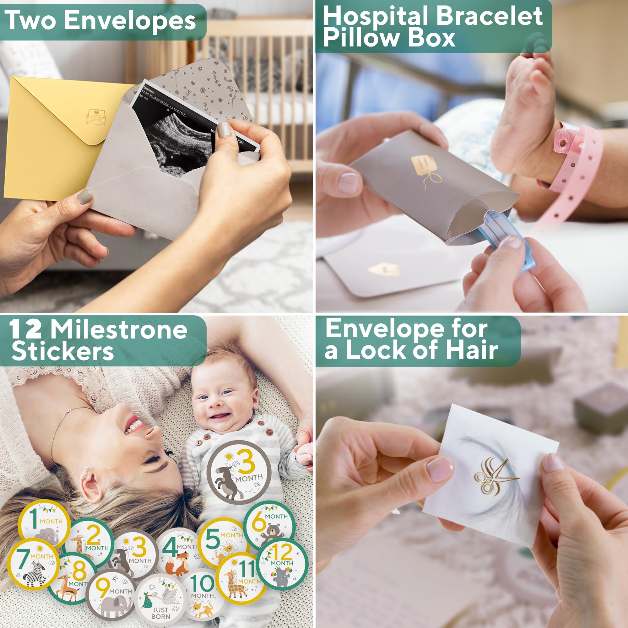 Benicci hair envelope for safe baby hair keepsakes.