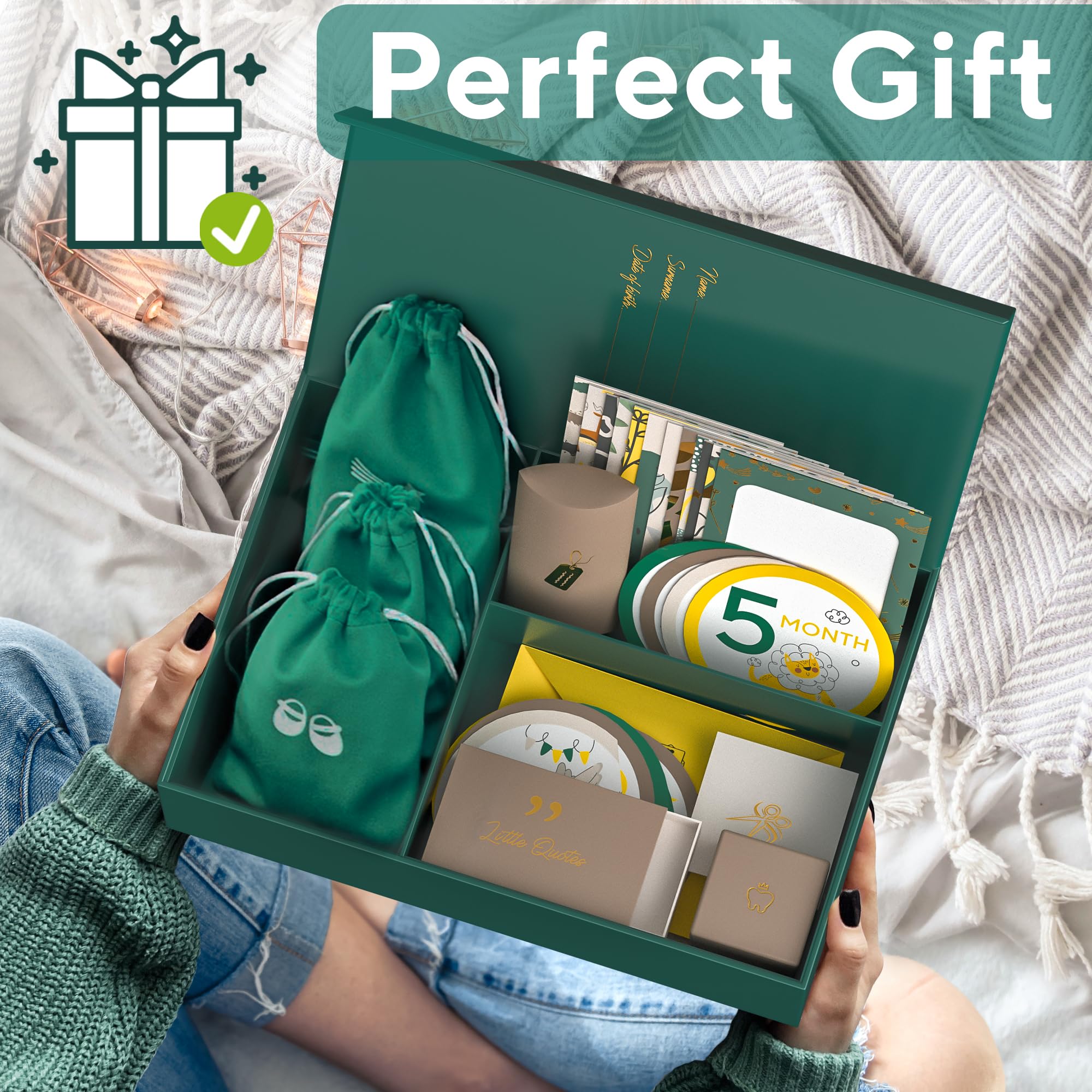 Benicci memory box compartments organizer for organized keepsakes.