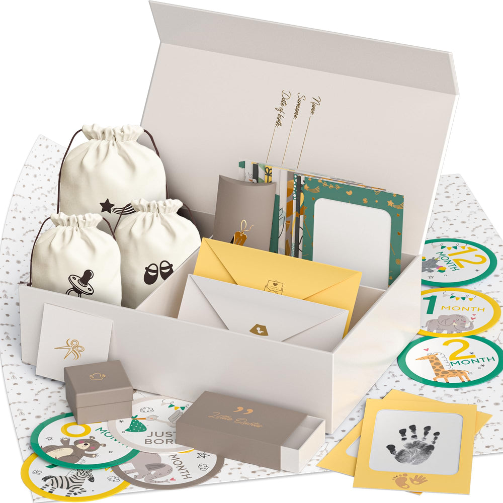 Beige Benicci keepsake box displayed in a cozy nursery setting