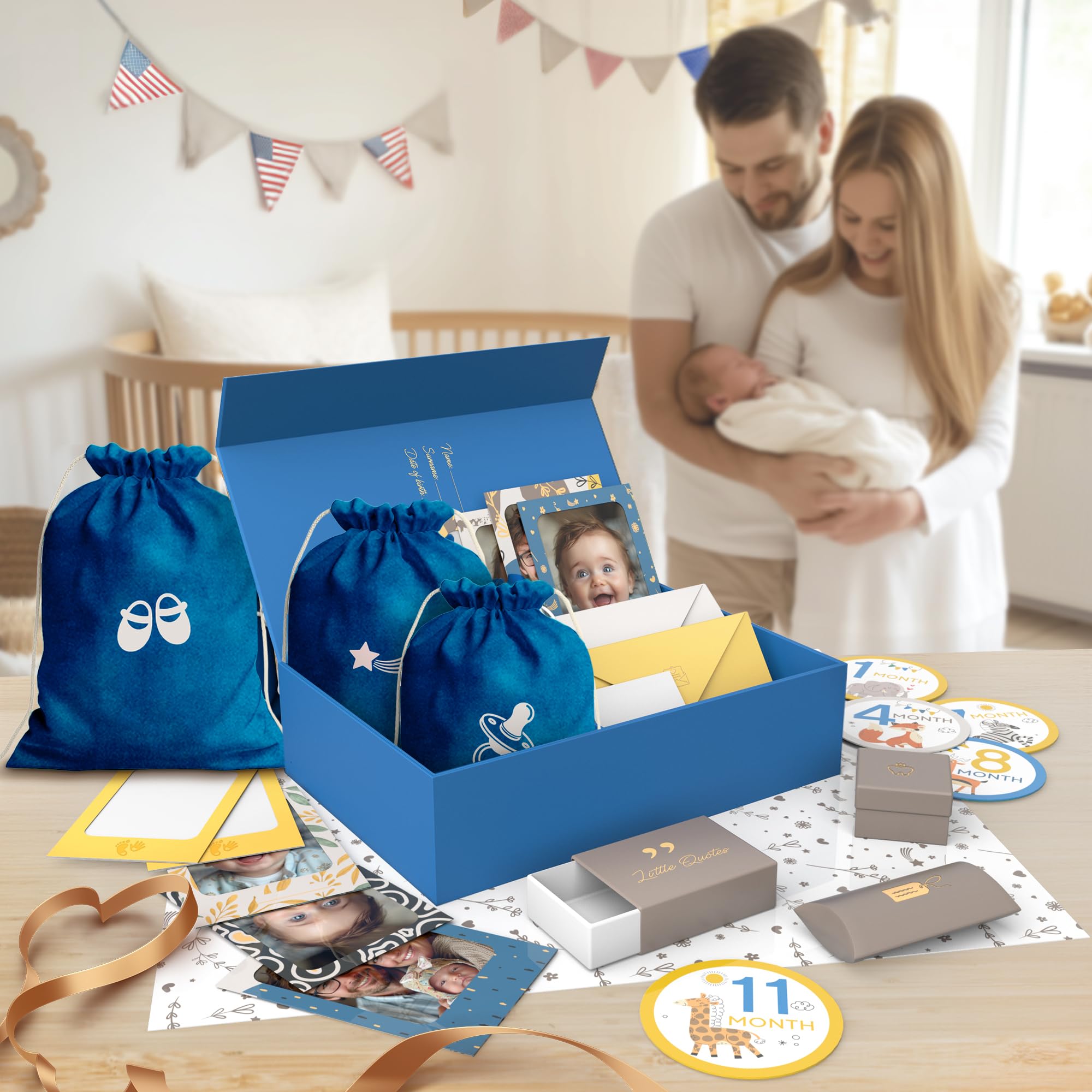 Benicci twelve photo frames showcase baby's growth beautifully.