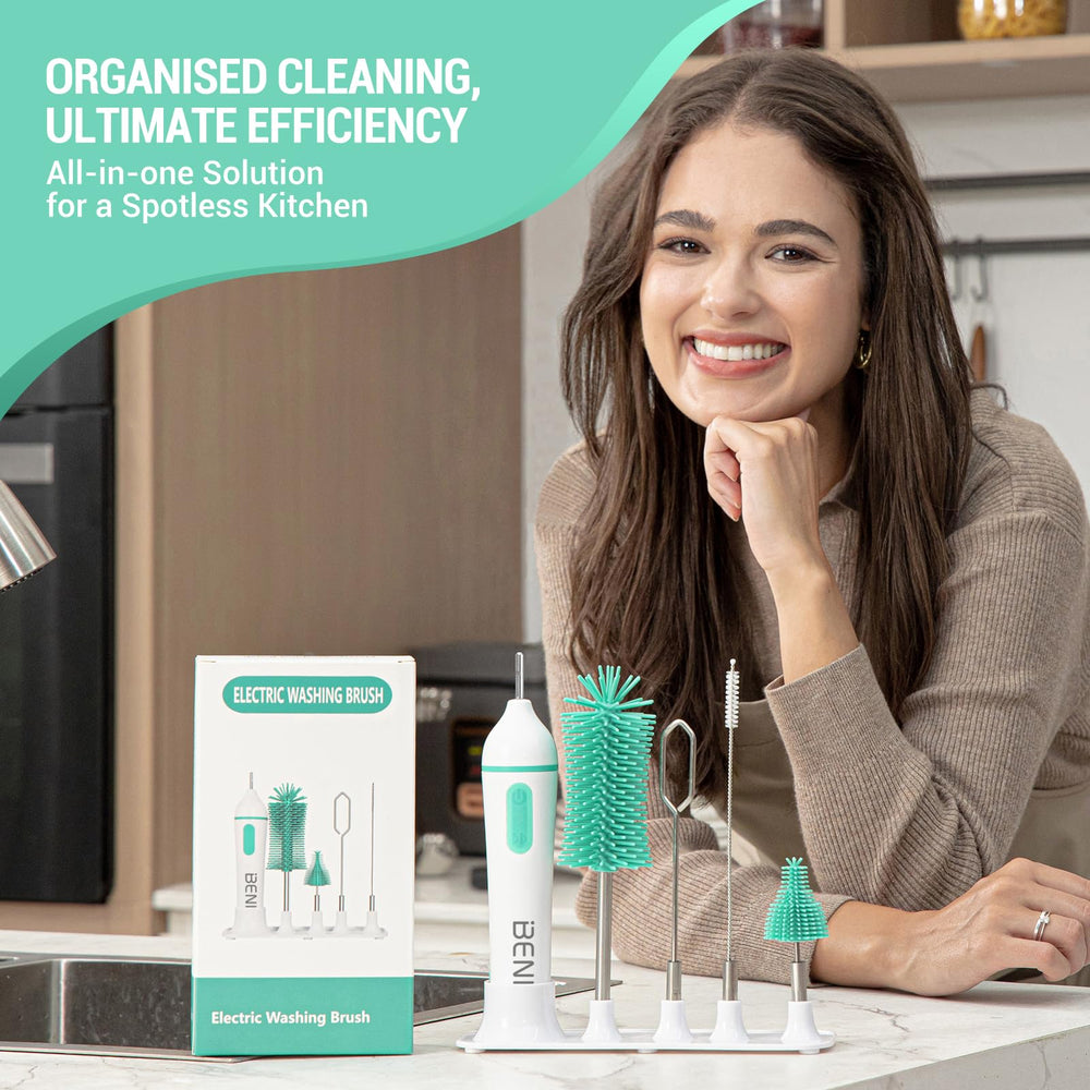 Benifi drying stand keeps brushes dry and organized after use.