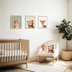 Benlarky bear print framed to brighten a toddler bedroom