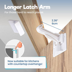 Benny Bradley's no-drill latch shows easy, tool-free installation for cabinets and drawers.