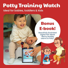 Benny Bradley's Potty Watch V4 water resistance lets kids wash hands without removing the watch.