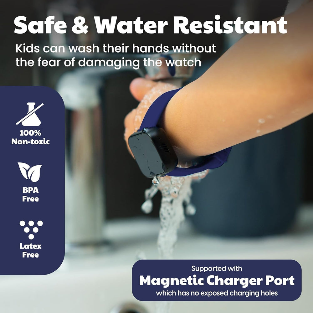 Benny Bradley's water-resistant watch lets kids wash hands without removal.