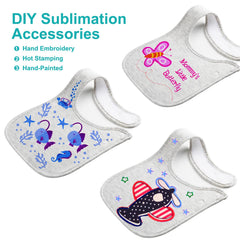 Benoxine bibs feature adjustable side snaps for secure fit as babies grow.