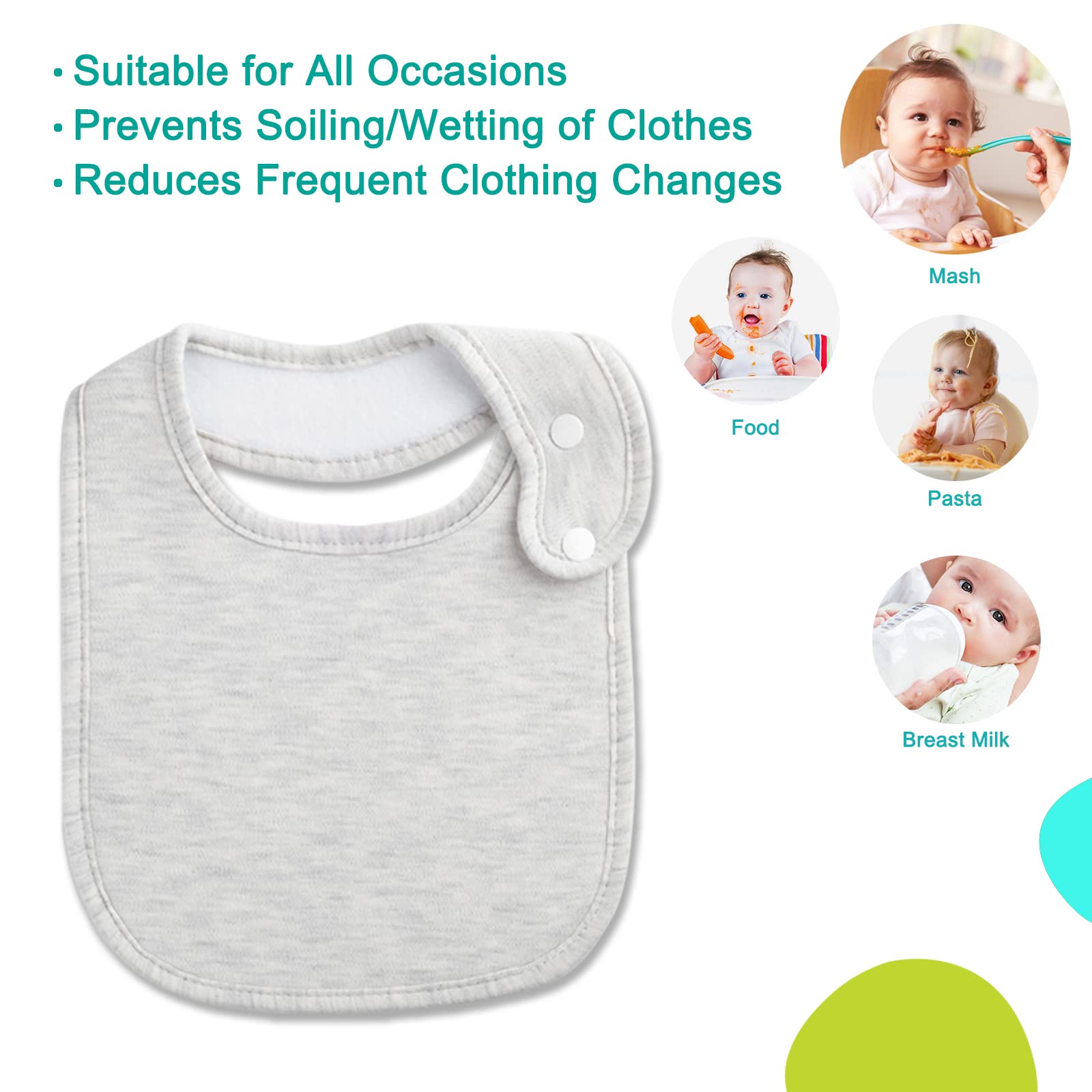 Benoxine bibs back panel in fleece to prevent moisture transfer.