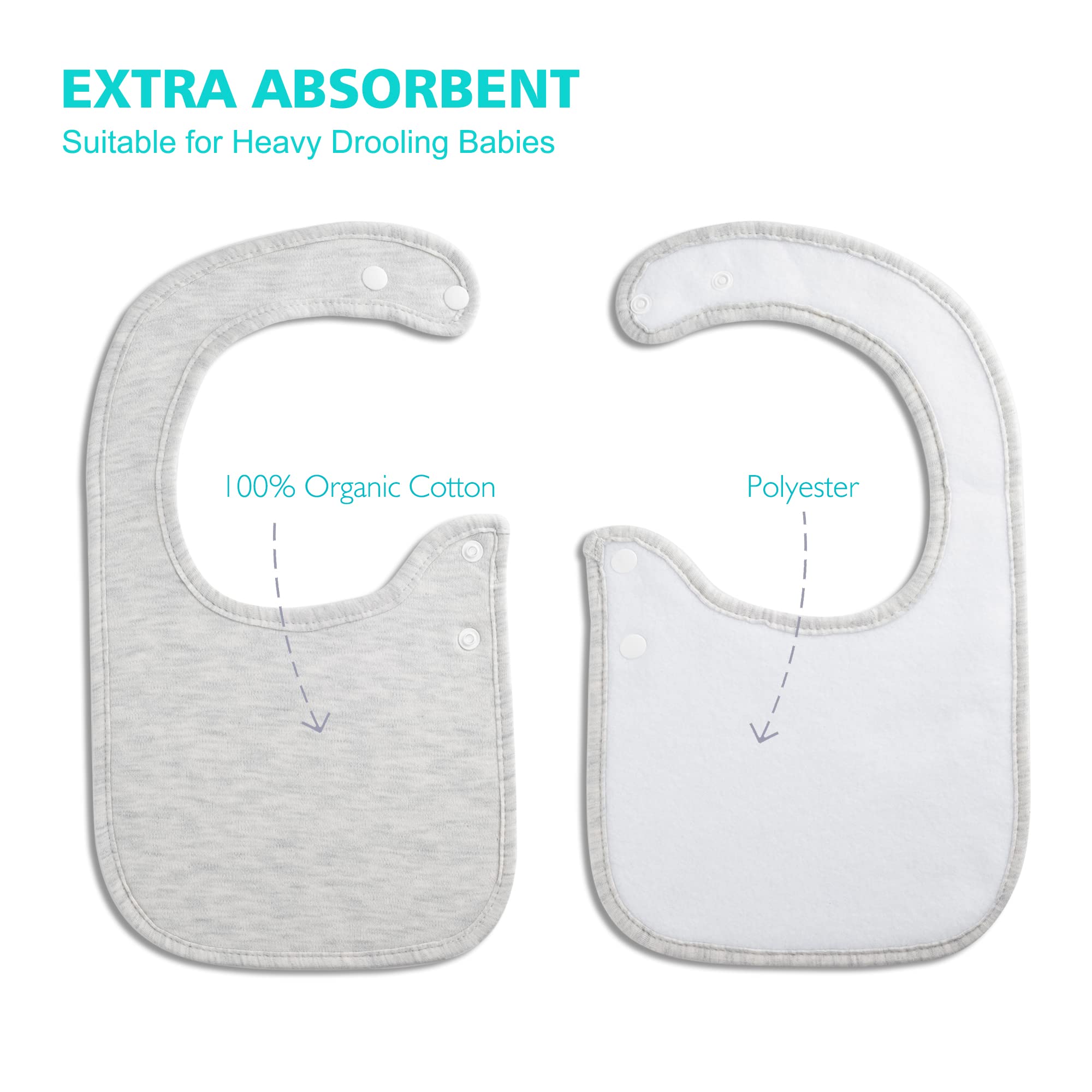 Benoxine bibs are machine washable and durable after many washes.