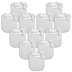 Benoxine baby bibs with soft cotton front to absorb drool and protect outfits.