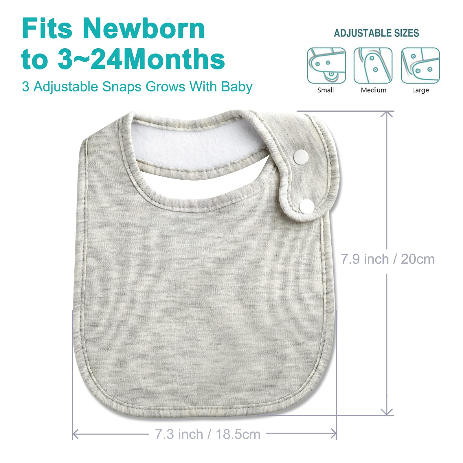 Benoxine bandana bib side snaps keep bib secure