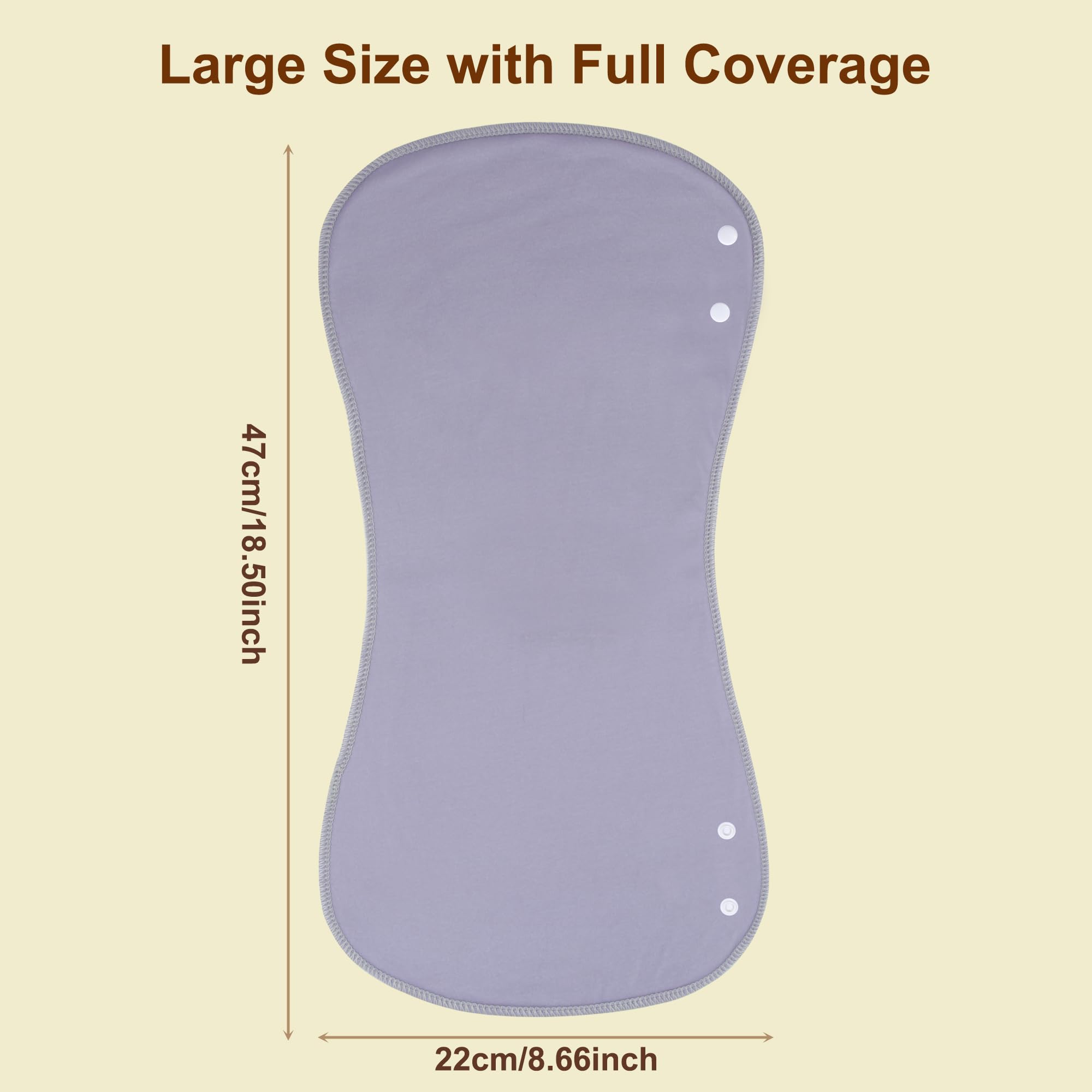 Benoxine bib-convertible-design shows quick snap-button conversion from burp cloth to feeding bib