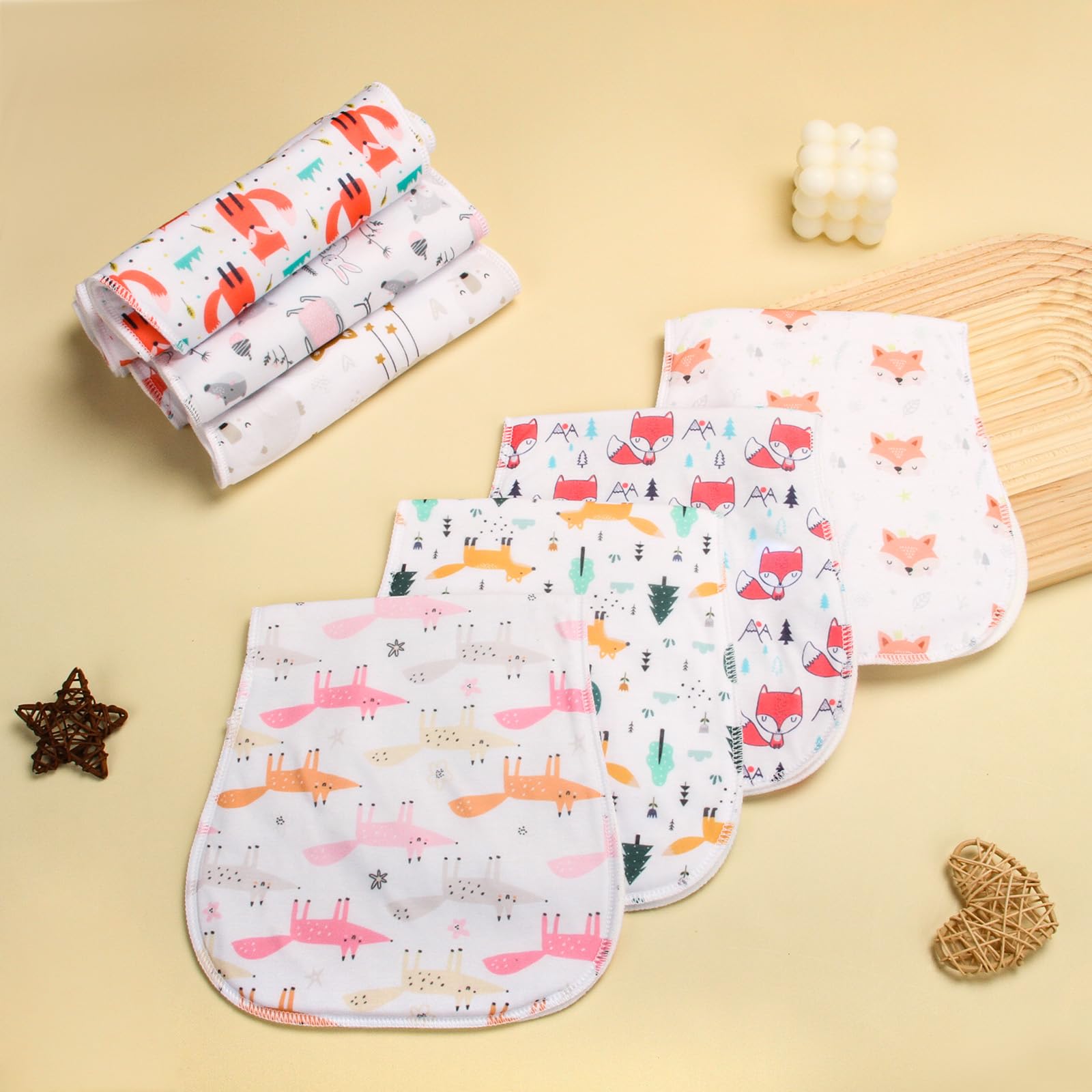 Benoxine burp cloth 10-pack provides ready replacements.